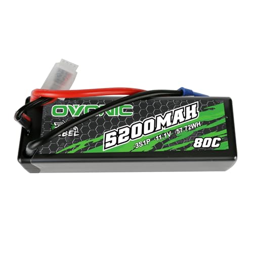 OVONIC 80C 3S 5200mAh 11.1V LiPo Battery EC5 for RC Cars