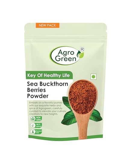 Agrogreen Sea Buckthorn Berries Powder - Rich In Omega, Vitamin E, Vitamin C - Pure & Natural Sea Buckthorn Powder - (400 GM) (B0CL2SGH82) Amazon Price History, Amazon Price Tracker