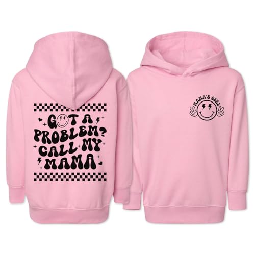 Mama's Girl Front and Back Kids Hoodie Sweatshirt Toddler 2T Light Pink