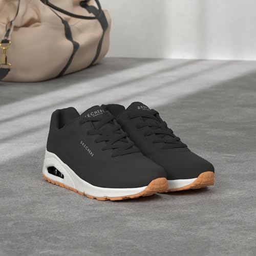 skechers uno stand on air black and white