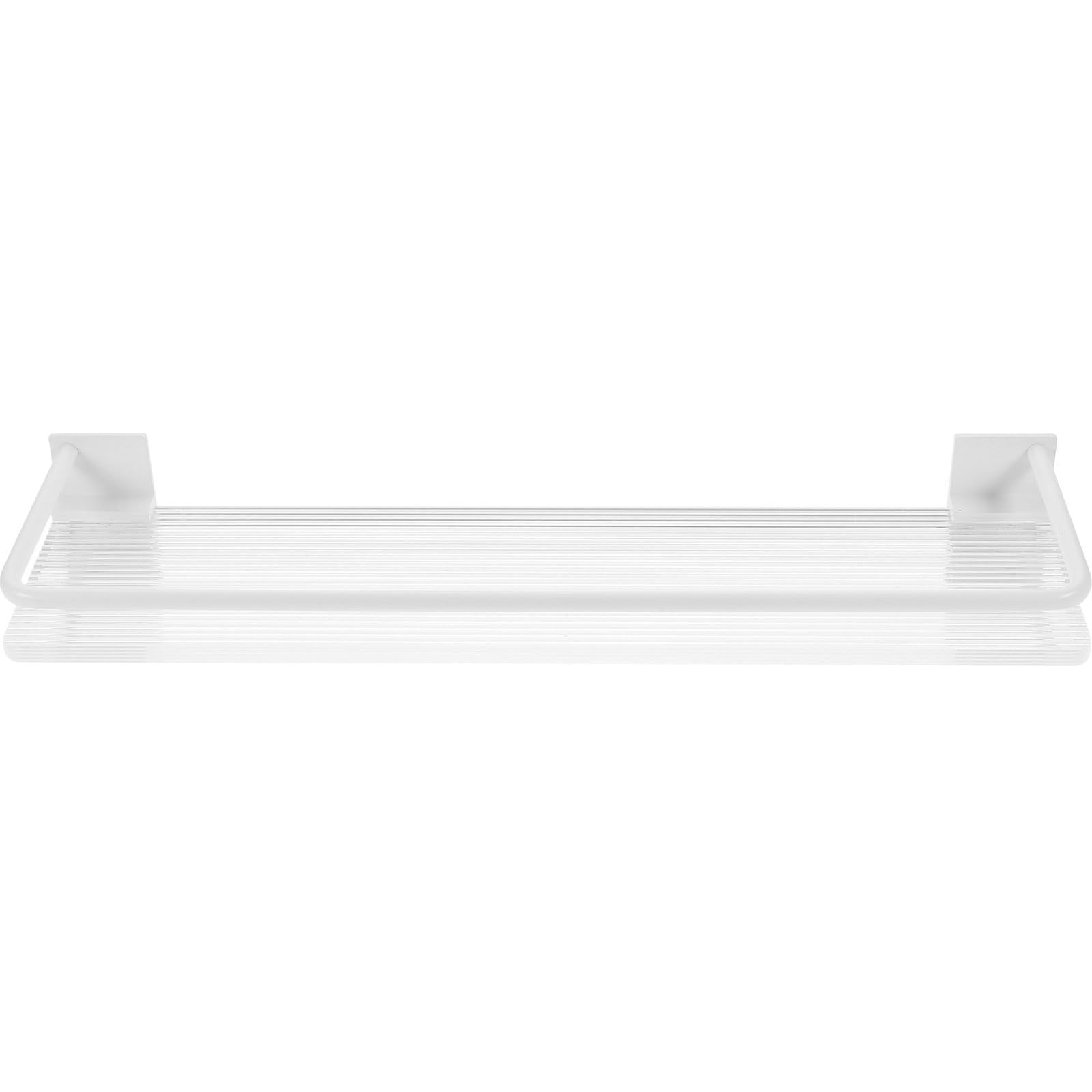 Étagère de douche alu blanc support mural avec perçage rangement salle de bain