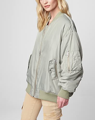 [BLANKNYC] womens Long Nylon Bomber2
