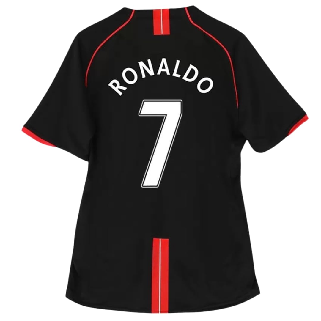 Ronaldo #7 Man U Short Sleeve Black 07/08 Soccer Jersey for Men Fan Version
