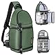 K&F Concept Kamera-Umhängetasche, wasserdichte Kamera-Reisetasche, Foto-Rucksack, Kamera-Umhängetasche mit Regenschutz