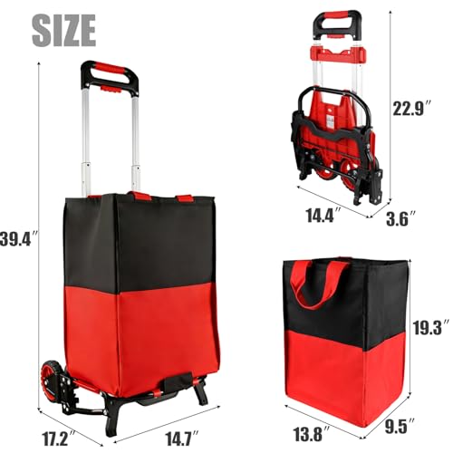 Carrito plegable para compras APOXCON con bolsa impermeable miniatura 2