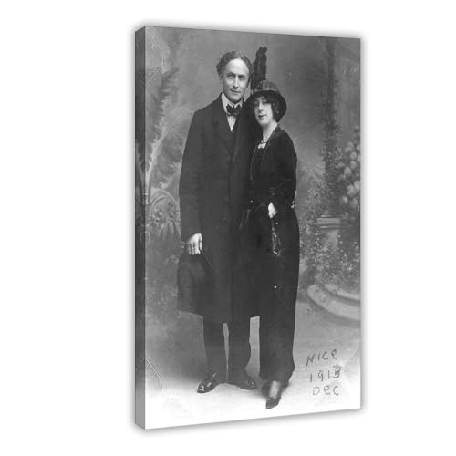 Harry et Beatrice Houdini impression sur toile cadre à suspendre décoration vintage