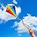 WISESTAR Large Diamond Rainbow Kite Easy to Fly for Kids and Adults with 164FT Kite String & Handle Great Beginner Flyer Kite Toy for Beach & Outdoor Activities
