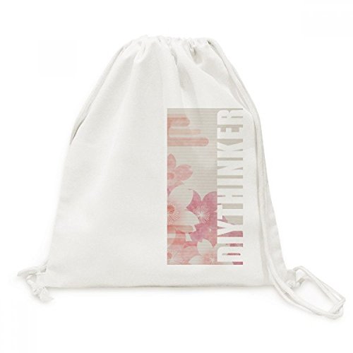 Voyage Sacs Toile Drawstring Backpack à motif Sakura pour vos escapades