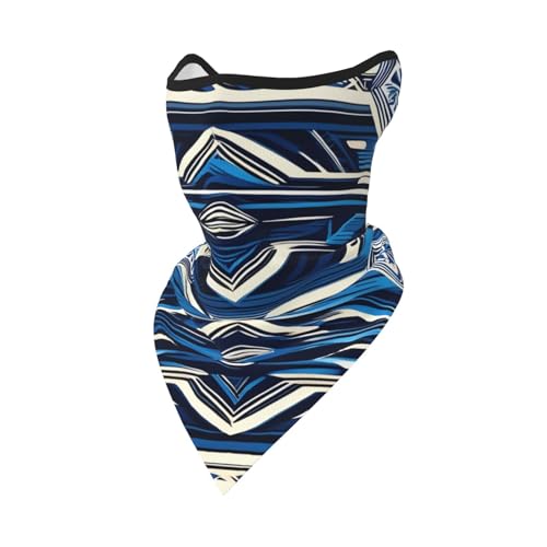HUIopq Máscara deportiva con estampado tribal maorí polinesio azul para protección al aire libre, polaina térmica para el cuello