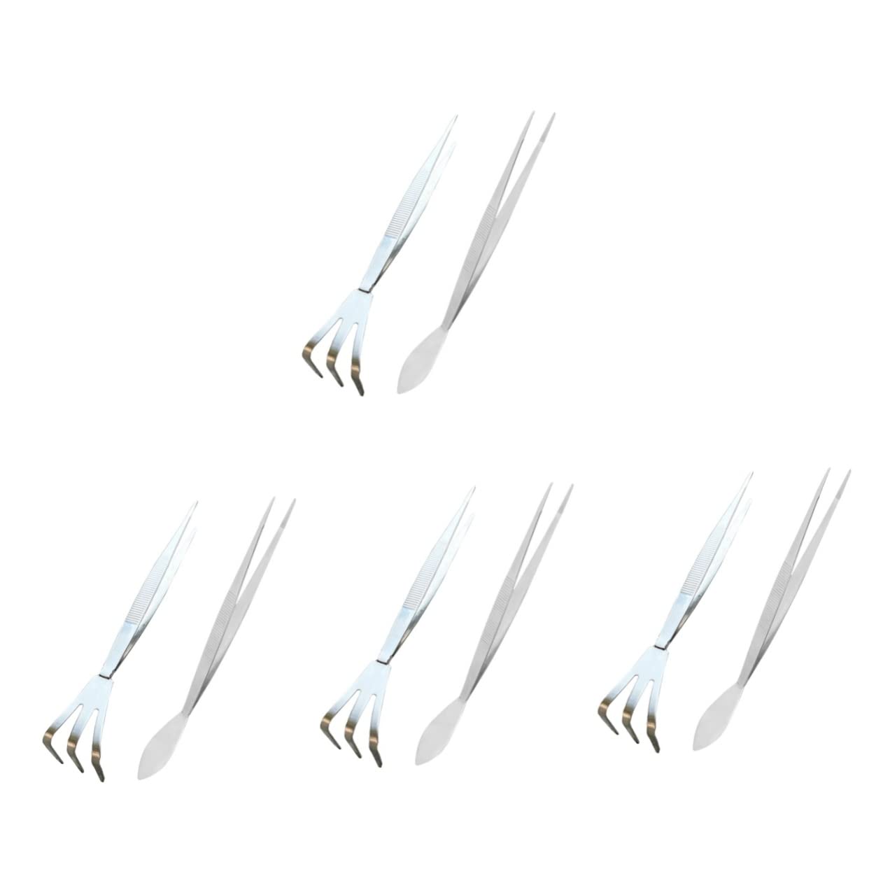 YARNOW8 Pcs Bonsai Hand Trowel Mini Gardening Hand Tools Cultivator Hand Rake Mutitool Plant Gardening Rake Modeling Bonsai Supplies Stainless Steel