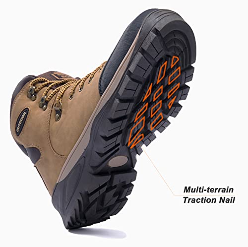 Image of TFO Hiking Boots Mens Outdoor Backpacking Trekking Mountaineering Riding Shoes Travel Leisure Mid Top Shoes Yellow