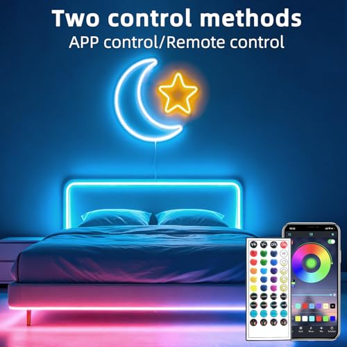 Image of segrass 32.8ft RGB LED neon Rope Lights LED neon Strip Lights Waterproof Flexible Neon LED Strip Lights,Led Lights for Bedroom