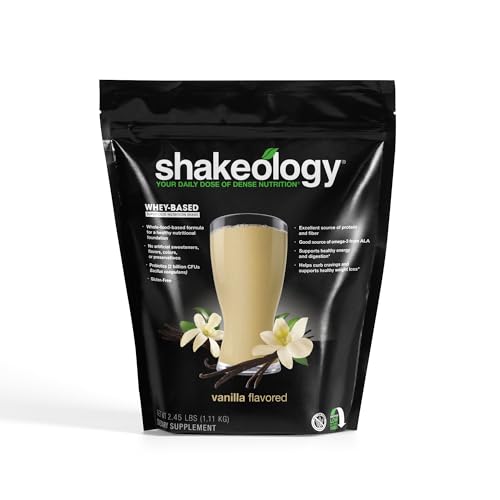 shakeology Whey Protein Powder Blend – Gluten Free, Superfood Protein Shake with Vitamins and Minerals – Helps Support Healthy Weight Loss, Lean Muscle Support, Gut Health – Vanilla, 30 Servings