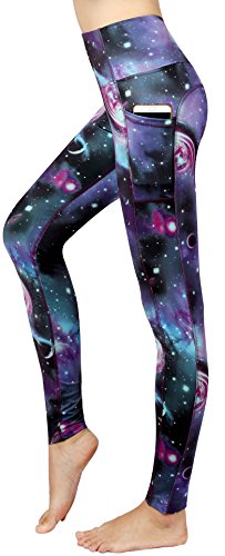 Sugar Pocket Women's Running Leggings Gym Workout Trousers Pants with Side Pockets M(81)