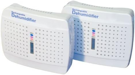 Rechargeable Mini Dehumidifier - 2 Pack Set - Car or Caravan