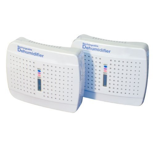 Rechargeable Mini Dehumidifier - 2 Pack Set - Car or Caravan