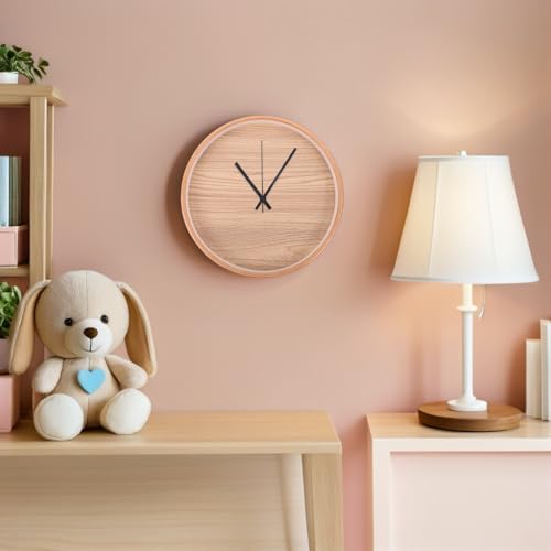 Boîtier d'horloge murale bois rond 14 pouces cadre décoration - 8
