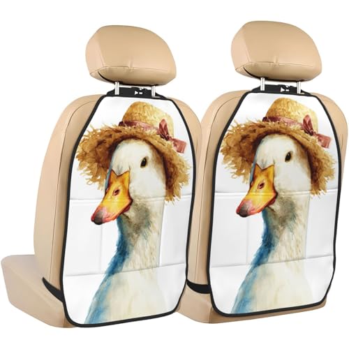 Ganso con sombrero de paja para asiento de coche: adiós a la suciedad y arañazos de barro