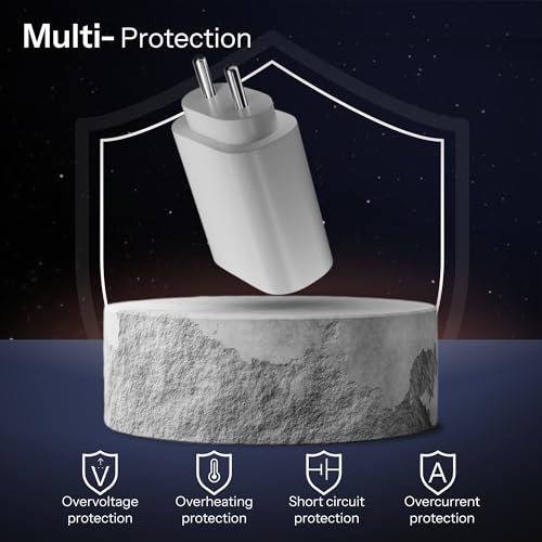 Image of Pantom 25W Charger Adapter with C to C Cable, USB Type C compatible for Samsung Z Fold 6 /5 /4, Z Flip6 /5 /4, S25 /S24 /S24+ /S24 Ultra, S23 /S23+ /S23 Ultra /S23 FE with PD 3.0 Fast Charging