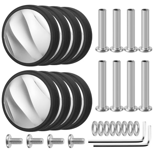 8 Pcs Double Row Suitcase Replacement Swivel Wheels OD55mm Silver A48