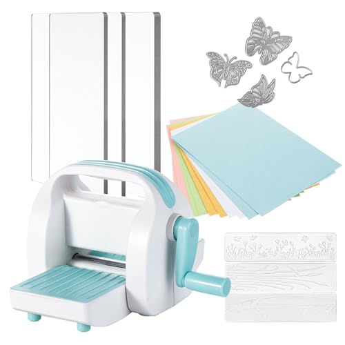 CraftGenes Mini Die Cutting Machine 3 Embossing Machine for Scrapbooking & Card Making Feeding Slot Compact Craft Tool for Paper Crafts