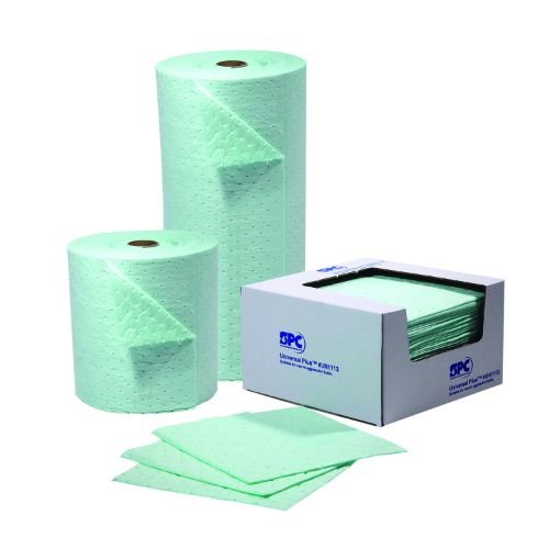 Brady SPC UN1113 12" x 12" Medium Weight Chemical Absorbent Pads with Low Linting Fine Fiber Cover - 200 ct - Thumbnail 2
