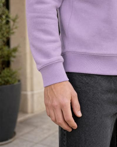 Image of Nobero Sweatshirts for Man Stylish | 280 GSM Rich Cotton Fleece Solid Regular Fit Full Sleeve Sweatshirt for Men | Stylish Casual Wear Winter Crew Neck Sweatshirt for Men
