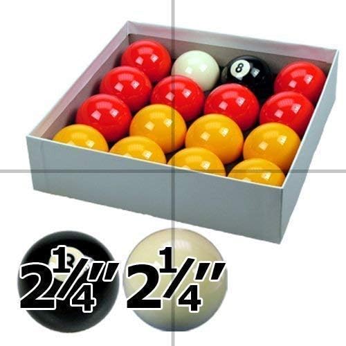 Red and Yellow 2 1/4" Pool Ball Set