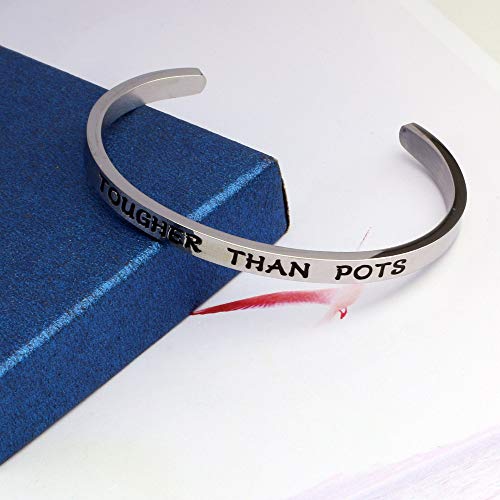 Image of POTS Awareness Bracelet Tougher Than Postural Orthostatic Tachycardia Syndrome Chronic Illness Jewelry