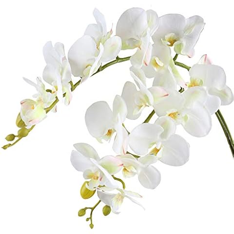 Famibay Blanca Flores Artificial Orquideas Rama Cover