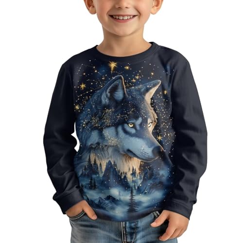 Image of Uourmeti Long Sleeve Tops for Boys Graphic T Shirts Teen Girls Active Pullover Tees