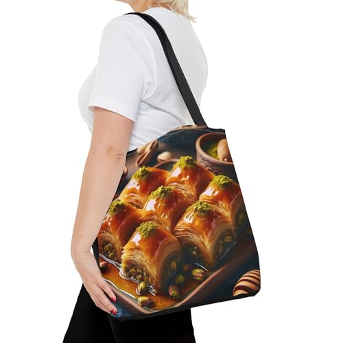 Premium Baklava Tote Bag – Reinforced Stitching Inspired by Layers of Golden Pastry4