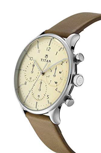 Titan Light Leathers Analog Beige Dial Men's Watch-90102SL02 / 90102SL02/NP90102SL02 - Image 4
