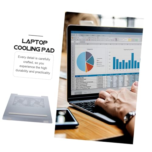 Base enfriadora para laptop con ventiladores, gris miniatura 3