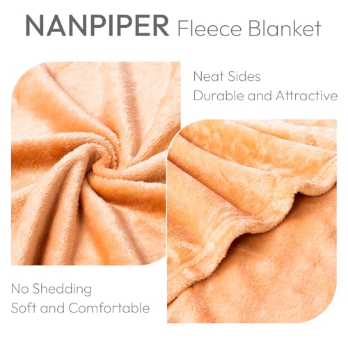 Image of NANPIPER Soft Baby Blanket Lightweight Breathable Fleece for Toddler All-Season Peach Pink 30 inchx40 inch