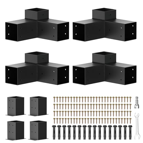 Pergola Corner Bracket Kit for 4x4 Wooden Beams
