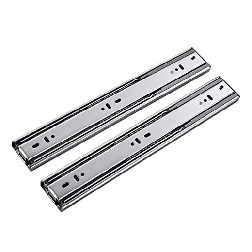 YHAMT Metalllådor, full 3-stegsförlängning, mjuk dämpningsbuffert, 20,3 cm/12 tum / 14 tum längd, sidomontering låda löpare 350mm(14in) b