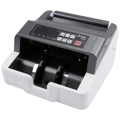 Olympia NC 452   Contador de billetes con batería y comprobador de billetes falsos | contador de billetes con sensores UV MG | pantalla LCD | máquina de conteo para billetes y billetes