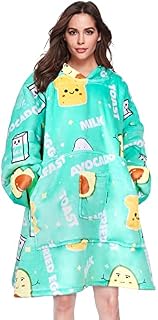 Oversized Hoodie Sweatshirt Women Ultra Soft Wearable Flannel Warm Cosy Hooded Blanket with Pockets for Girls Adult One Size Fit All