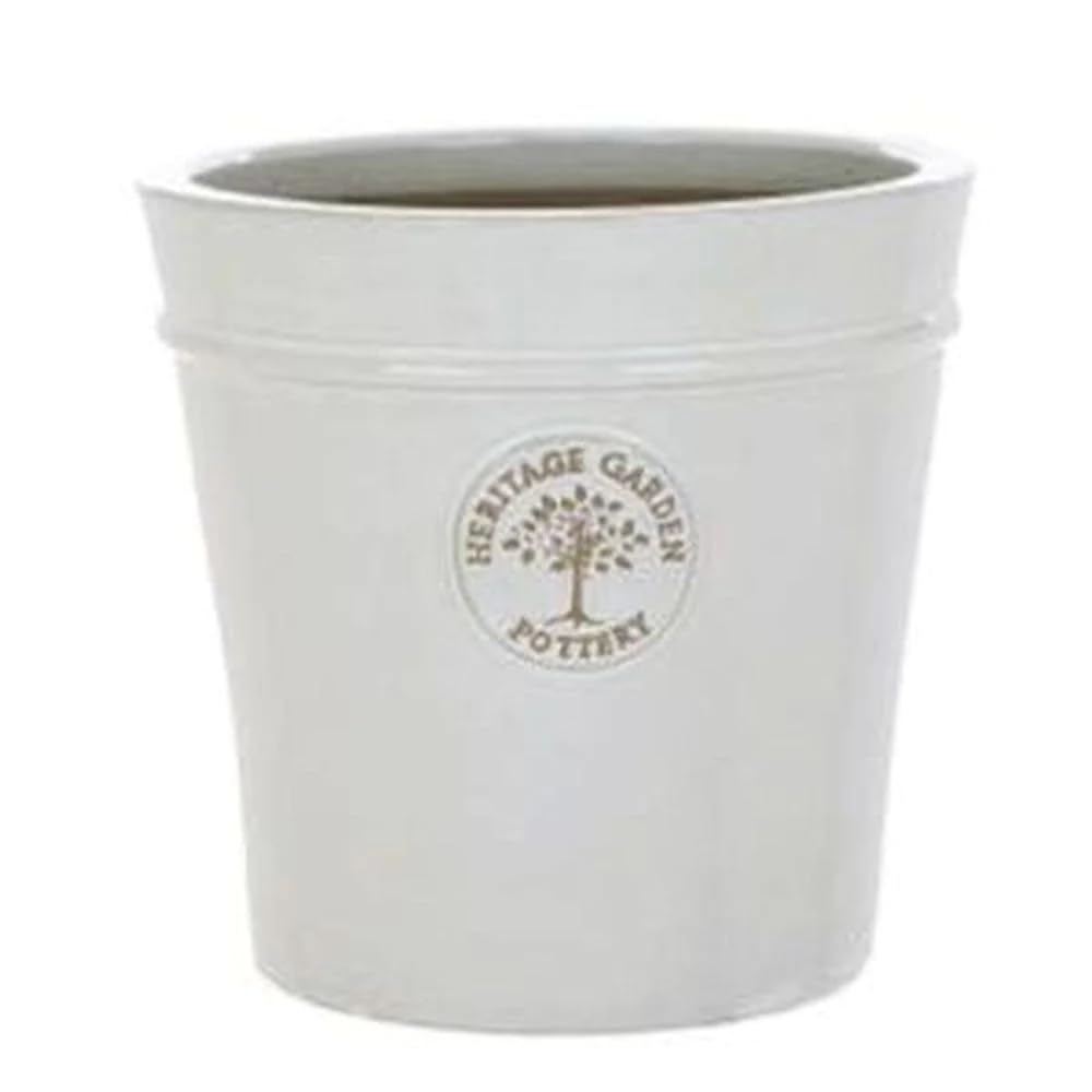 Woodlodge 41cm White/Cream Glazed Heritage Pot
