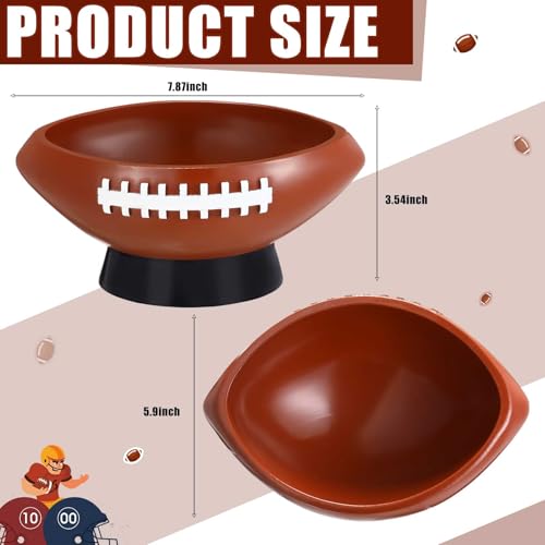 1 Pcs Football Snack Bowls Reusable Resin Party Bowl for Tailgate Dinner Sports Event Football Game Birthday Party Decorations - Image 4