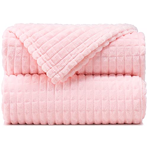 Green Orange Fleece Throw 50”X60” Blanket For Couch – 50X60 For Adult And Kids, Lightweight, Light Pink – Soft, Plush, Fluffy, Warm, Cozy – Perfect For Bed, Sofa #TOP29