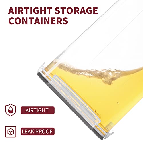 Praki Large Airtight Food Storage Containers, 10Pcs Bpa Free Plastic Cereal Storage Containers, Kitchen & Pantry Organization For Sugar, Flour, Baking Supplies With Lables & Mark #TOP3