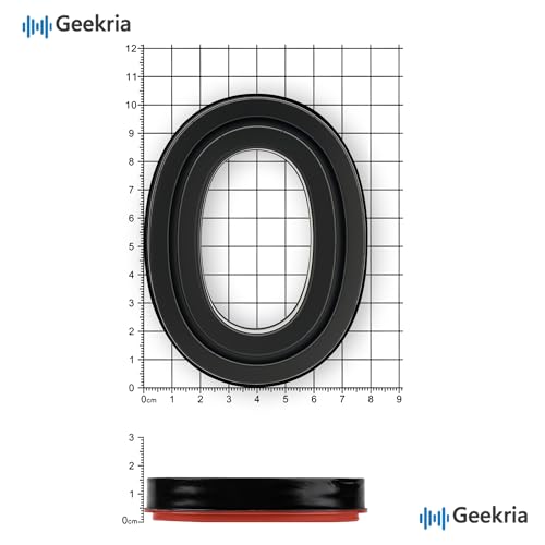 Geekria Gel Ear Pads para 3M WorkTunes (90541, 90542, 90543, 90544) / Peltor Sport (Tactical TAC100 / 300 / 500) / ZOHAN (EM033 / 037 / 042) / PROHEAR (032 / 033 / 037) Auriculares (Negro + Rojo) miniatura 6