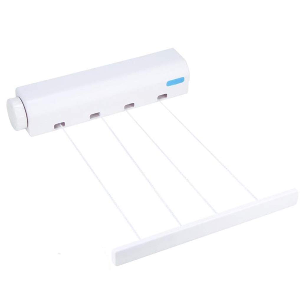 MOBYGKFY Wall Mounted Hanger Retractable Indoor Clothes Hanger Drying Rack Towel Rack Automatic Telescopic Four Five-thread Clothesline(4)