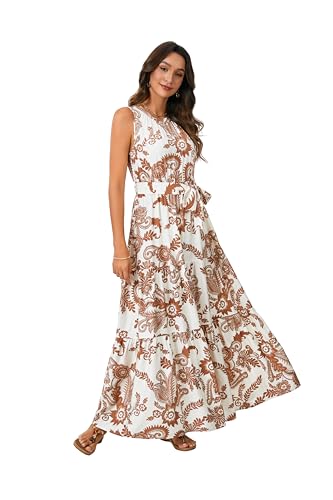 Image of Rooscier Women's Sleeveless Boho Maxi Dress