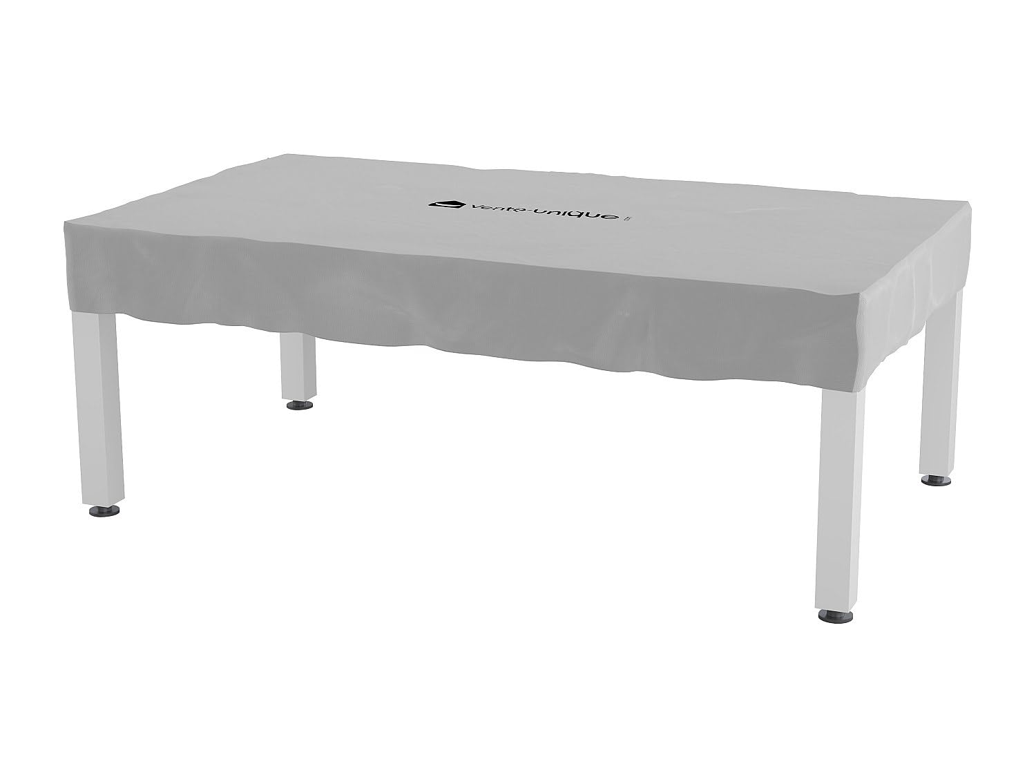 Vente-unique - Billard d'extérieur Blanc et Taupe avec Housse - L213,4 x P121,1 x 79,7 cm - STAZIO