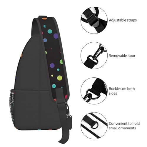 Bolso Pequeño Cruzado para Senderismo Unisex Negro miniatura 4