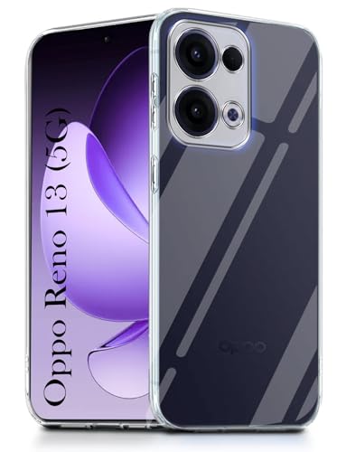 Image of Jkobi Back Cover for Oppo Reno13 5G | Oppo Reno 13 5G (Silicone Clear Shockproof Case with Camera Protection | Soft and Flexible | Transparent)