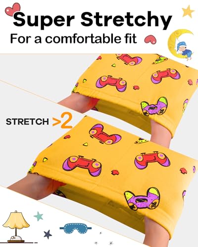 Image of DAUGHTER QUEEN Boys Pajamas 4 Pieces Long Set 100% Cotton Sleepwear Size 18 Months-12 Years
